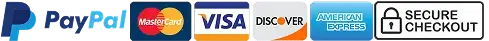 Secure Payments - Visa, Mastercard, Amex, Discover, PayPal